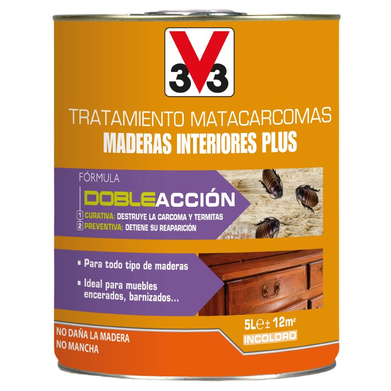 Tratamiento matacarcomas maderas interiores plus - V33