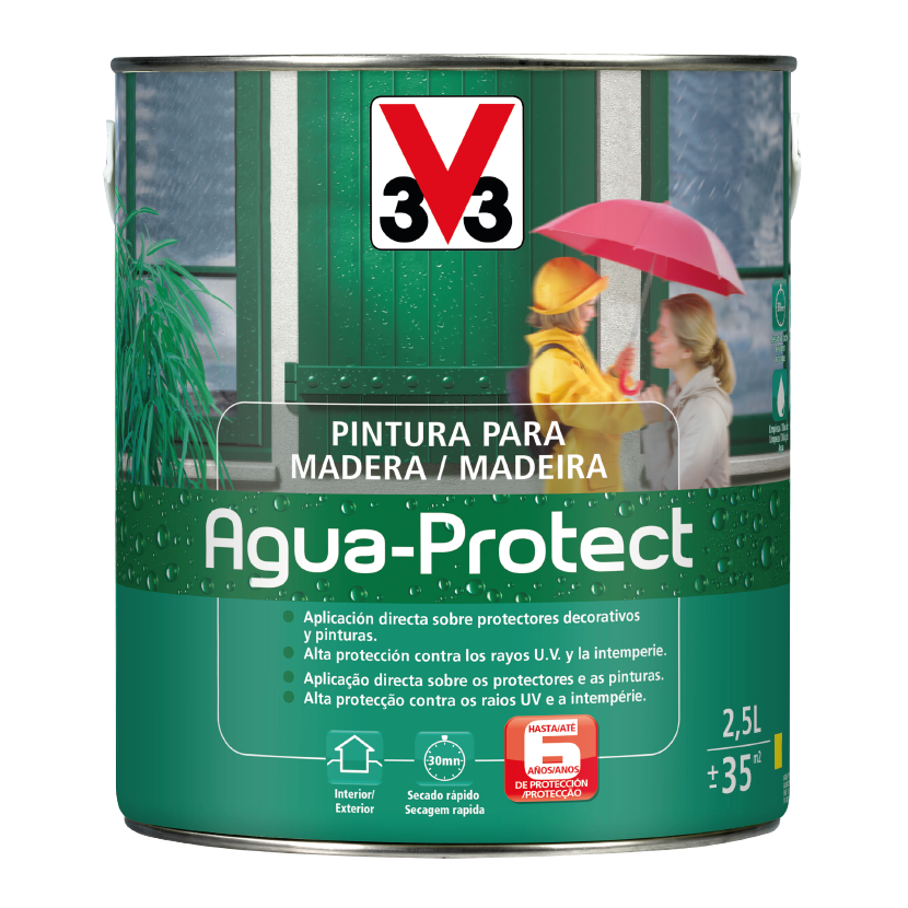 Pintura para Madera Exterior - Color Rojo - RAL 3016 - Formato de 1 Litro -  Protege del Agua, la Humedad y los Rayos UV - Pintura Ecológica de Alta